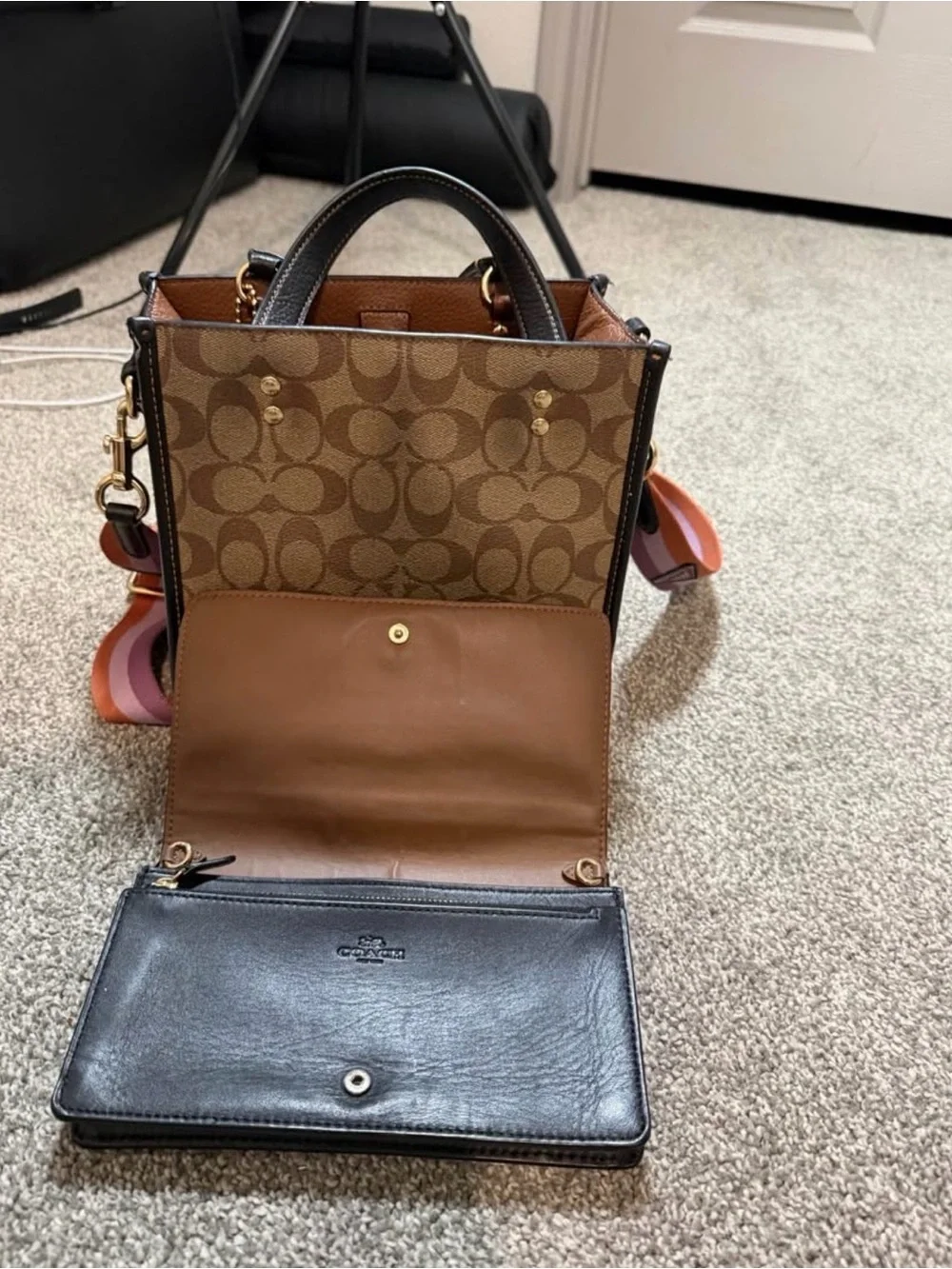 Coach dark mini hardware
